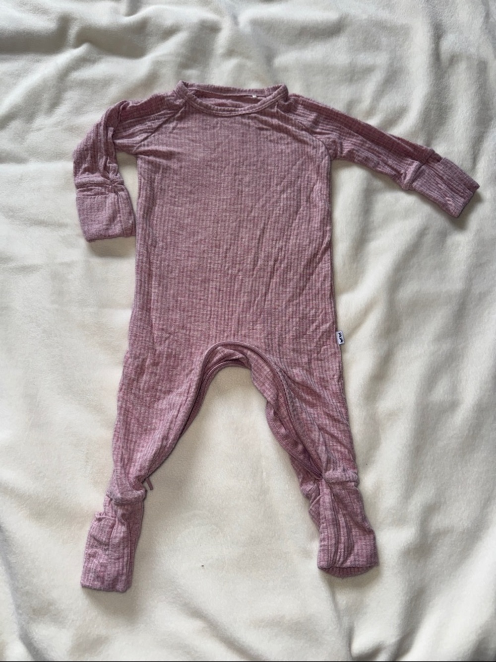Little Sleepies Crescent Ribbed Long-Sleeve One-Piece Newborn
